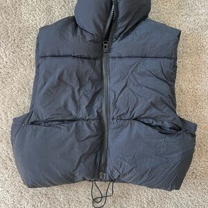 Black Crop Puffer Jacket